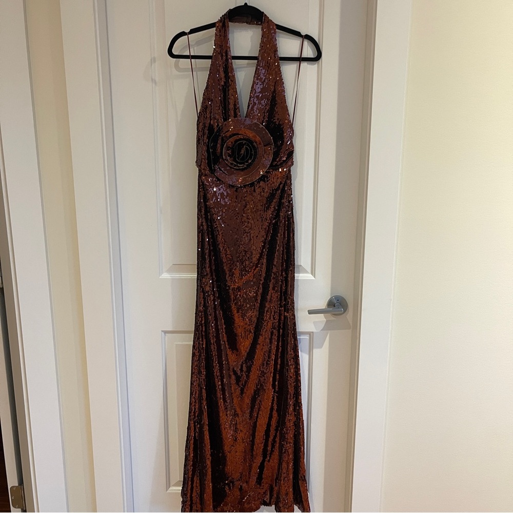 THE BAR GRAYSON DRESS IN BROWN